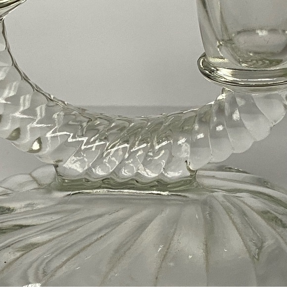Imperial Glass Double Candle Holder Newbound 1930’s Vintage Collectible Clear - Picture 3 of 15